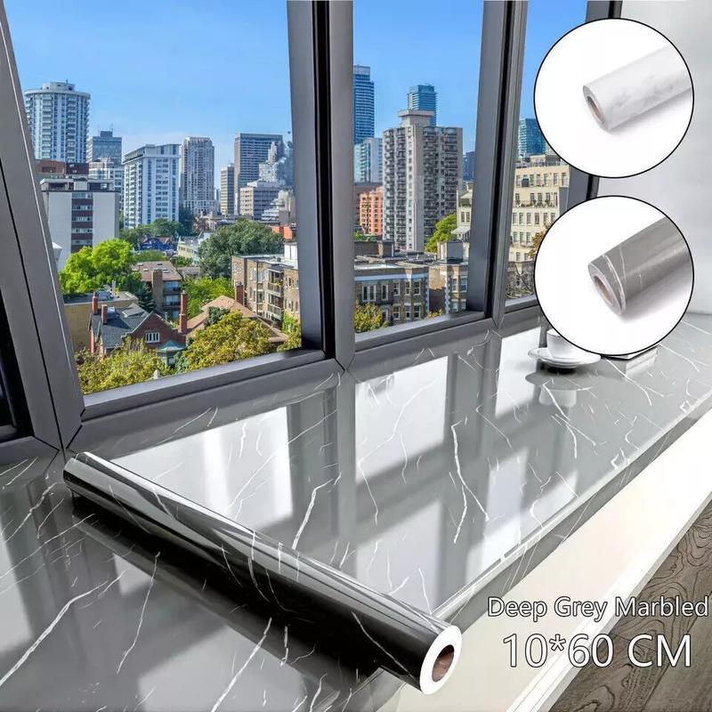 Product Introduction of 10m Adhesive Kitchen Worktop Covering Vinyl Wrap Cupboard Door Marble Stickers 1