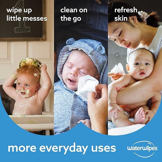 Plastic-Free Original Baby Wipes, 240 Count (4 packs), 99.9% Water Based Wipes, Unscented 5