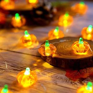 Battery Powered Pumpkin Shaped String Light, 1 Count Halloween Thanksgiving Autumn Decoration Light, Christmas Decorations, Decorative Light for Holiday Party Anniversary(without Battery)