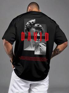 Men's Letter Print Short Sleeve Tee, Loose Casual Crew Neck T-shirt for Summer, Fashion Men's Top for Daily Wear