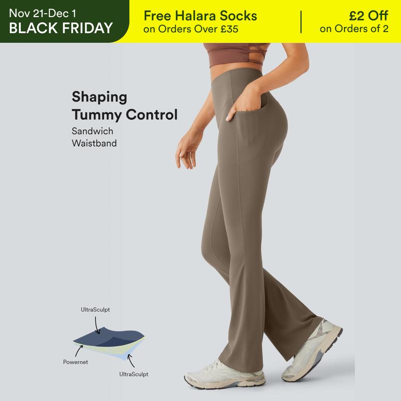 Halara UltraSculpt High Waisted Tummy Control Pocket Shaping Yoga ...