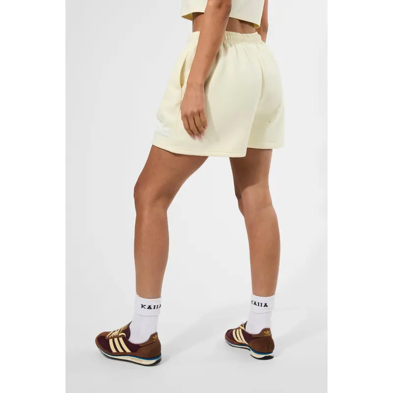 Kaiia Puff Print Sweat Shorts Lemon 4