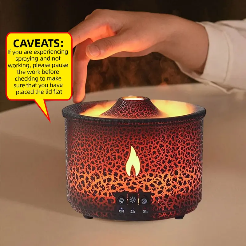 Flame LED Essential Oil Diffuser Aroma Aromatherapy Air Ultrasonic Humidifier UK humidifier  bedroom 2