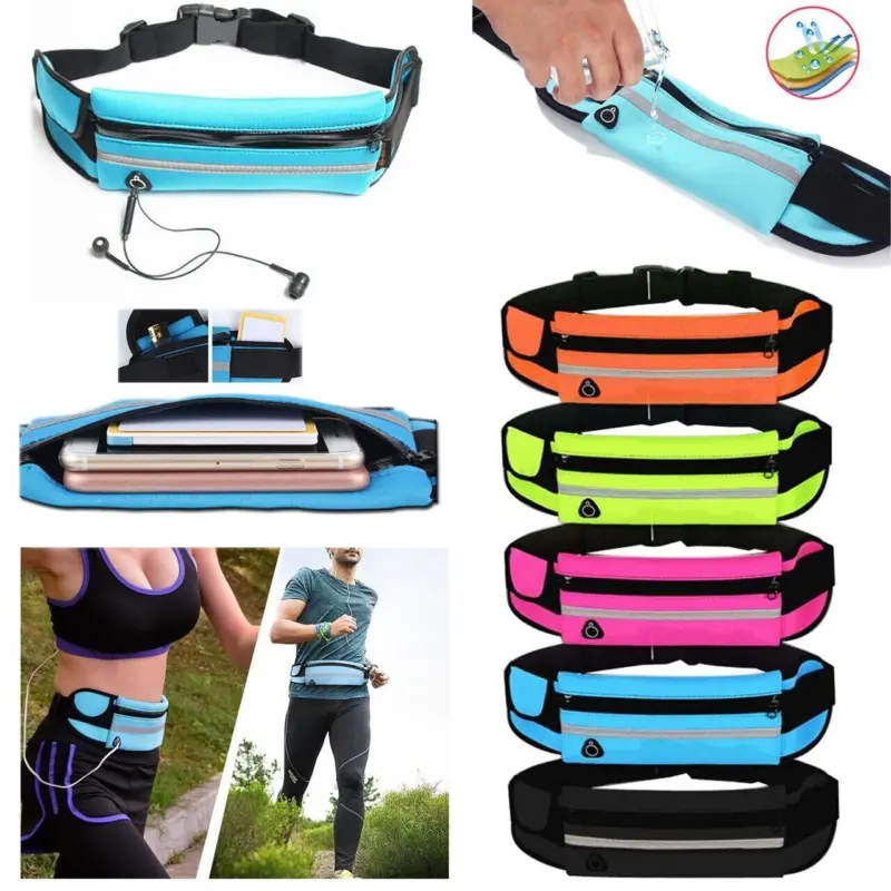 Running Belt Unisex Sports Jogging Phone Keys Mobile Money Bum Bag Waist Travel 0