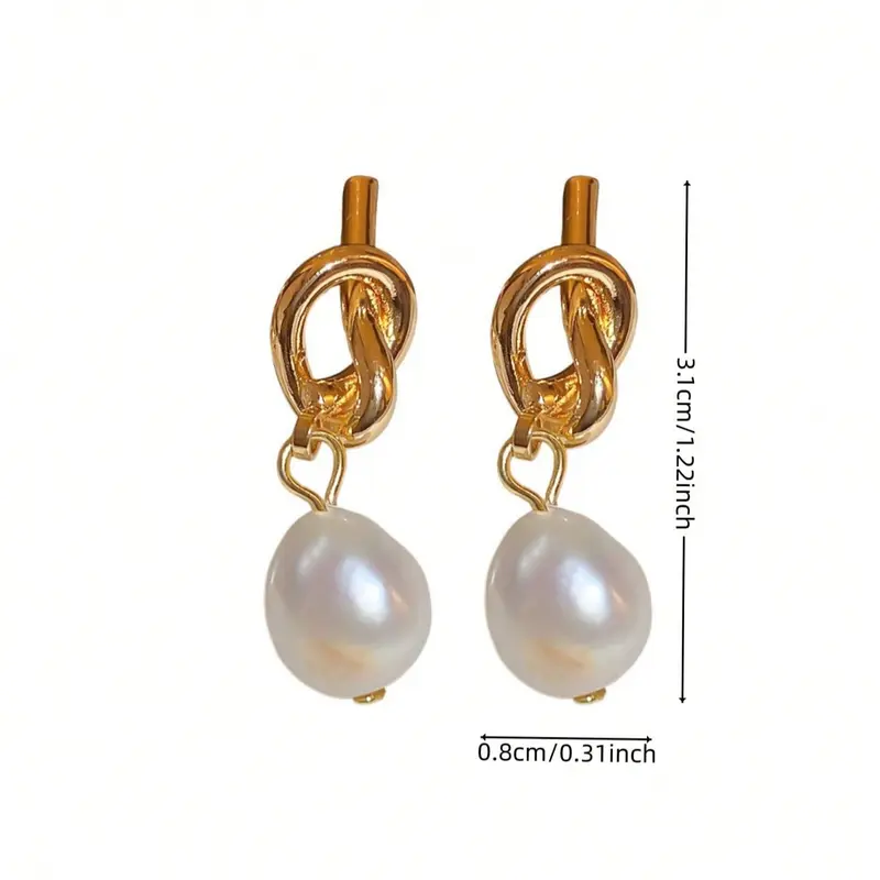 Knotted drop earrings, vintage and elegant knotted earrings 4