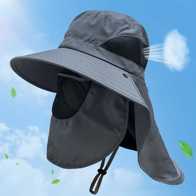 UV Protection Outdoor Hunting Fishing Cap for Men Women Hiking Camping Visor Bucket Hat Neck Flap Fisherman Hat - Summer Sun Hats 0