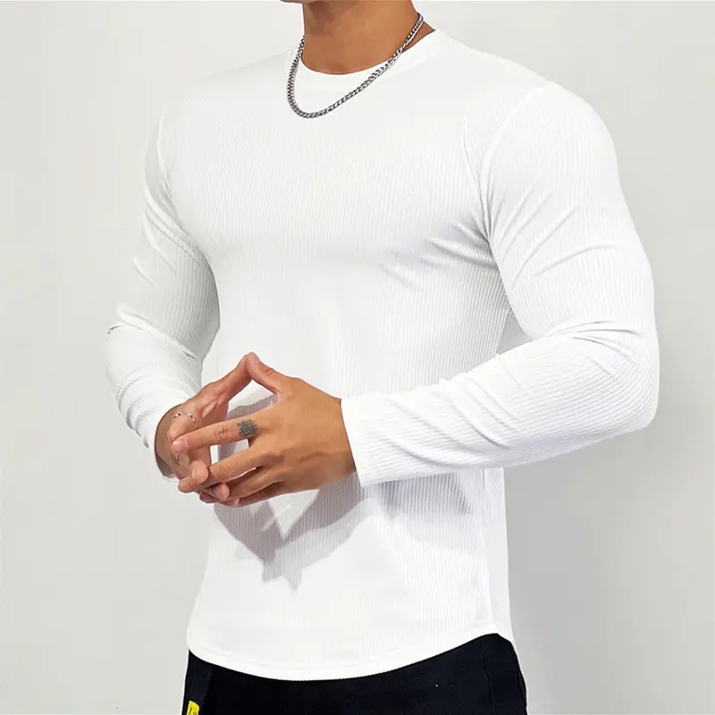 Fitness Muscle Men's Training Long Sleeve T-Shirt for Bodybuilding 0