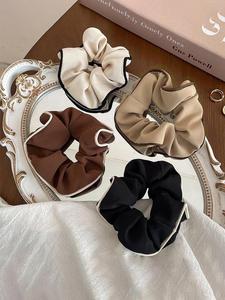 4pcs Random Color Hair Tie for Women & Girls, Minimalist Headwear Suitable for Thick Hair, Fashion Hair Accessories for Party, Daily Clothing Decor, Ponytail Hairstyle