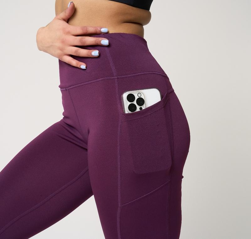 Women’s High Waisted Seamless Compression Leggings with Pocket for Gym & Yoga - UK Sizes 6-16 8