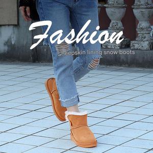 2025 New Solid Color Unisex Outdoor Leisure Fashion Comfortable Warm Winter Simple Autumn Outdoor Thick Bottom Women's Snow Boots