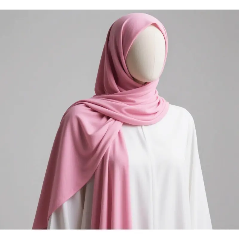 Yaqeen Jersey Hijab – Subtle Shine & Perfect Length 2