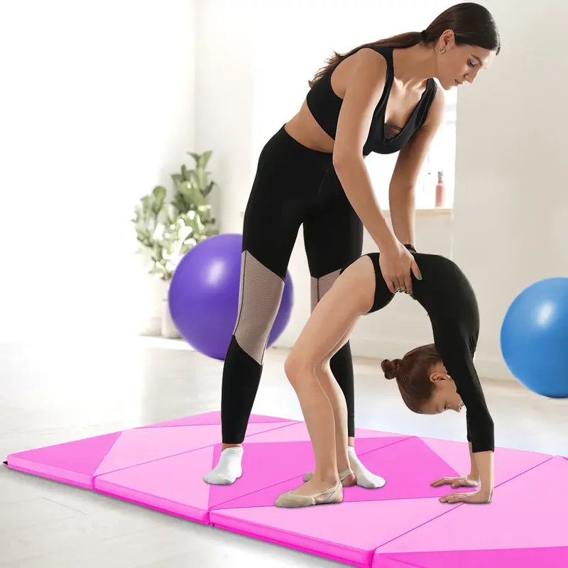 [UK SELLER] Must-Have 240cm PU Leather Folding Gymnastics Mat - Trending Now, Perfect for Home Workouts! Best Seller , Durable, Easy to Store, HOT ITEM, Fast UK Shipping 2