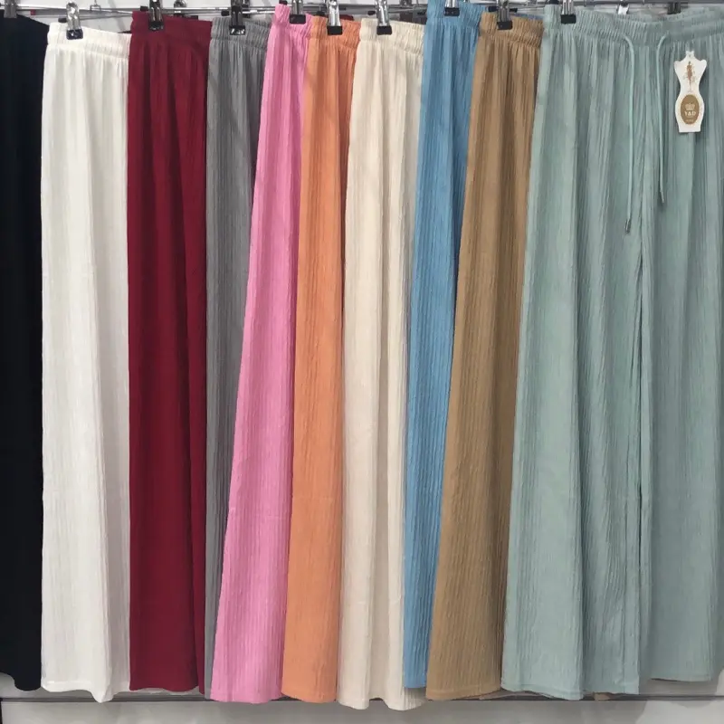 Lolita summer crinkle soft pleat trouser