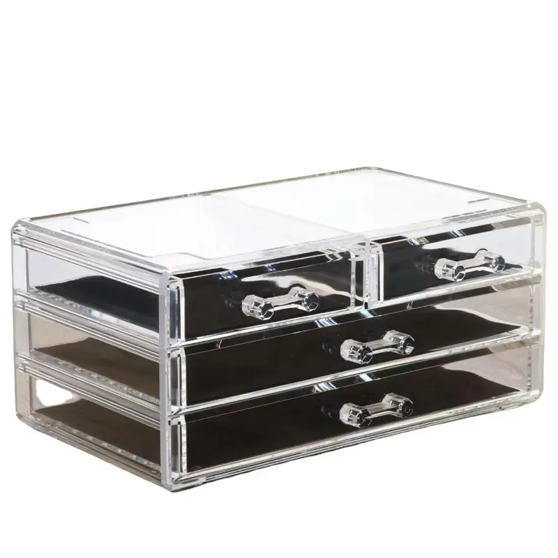 Make Up Organiser for Women Acrylic Drawers Makeup Storage Clear Bathroom Bedroom Dressing Table Organiser Jewellery Beauty Skincare Cosmetic Storage Box 4