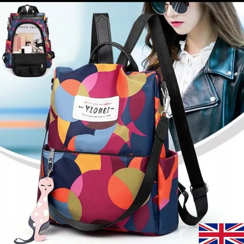 Large Waterproof Travel Backpack with Anti-Theft Features for Women