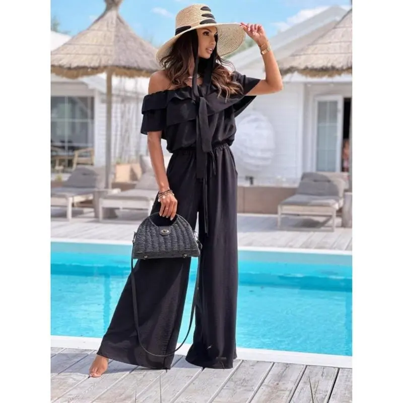 VIRGO BOUTIQUEcoley - frill rara elasticated two pocket jumpsuit 2