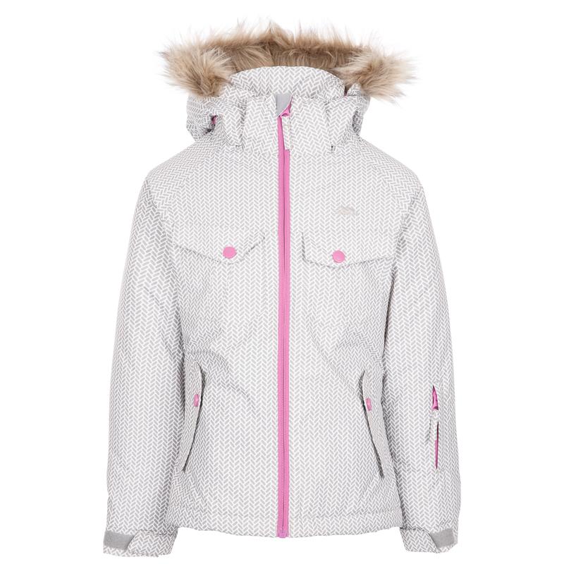 Trespass Girls Ski Jacket Padded Removable Hood 4 Pockets Denia 0