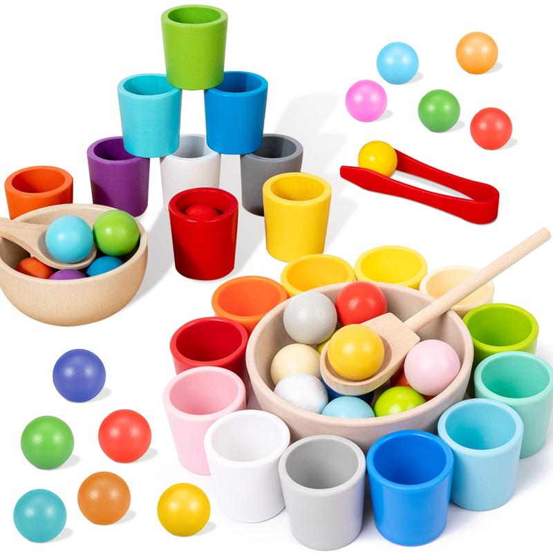 Wooden color matching toy