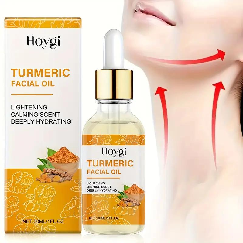 Turmeric Facial Essential Oil, Suitable for Dry Light Beige, Both Men and Women. Moisturizing Facial Essential Oil, lightening calming scent  30ml/1fl.oz Skin Repair Hydrate Moisture Hydrating 3