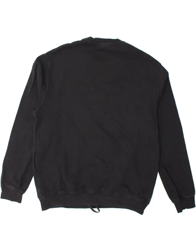 Pre-Owned Vintage OCEANSAPART Mens Graphic Sweatshirt Jumper Large Black Cotton 2