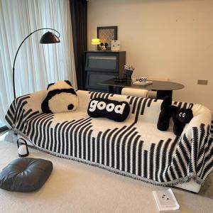 Striped Pattern Sofa Cover, 1 Count Modern Simple Sofa Slipcover, Sofa Protector for Home Living Room, Home Decor