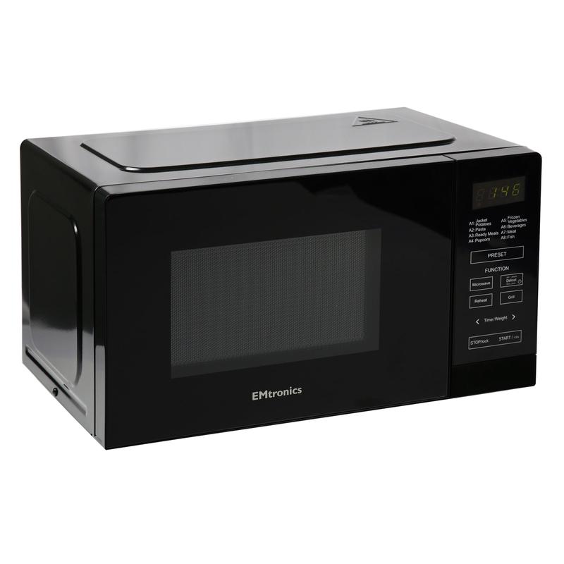 EMtronics 20 Litre Microwave 700W with Grill - Black 2