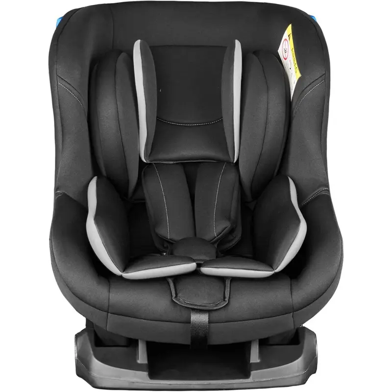 Fitzroy Group 0+1 Car Seat 0-18KG, Birth - 4 Years, 5 Point Harness, 4 Position Recline, Rear Facing from Birth to 13kg/ Forward Facing from 9kg to 18kg, Deep Padding - Black/Grey 1