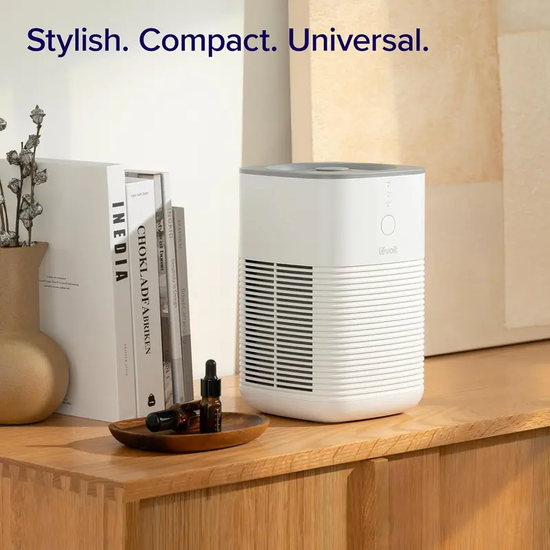 2025NEW-LEVOIT Air Purifier for Home Bedroom, Dual HEPA Filters with Aromatherapy Diffuser, Quiet Sleep Mode, Air Cleaner for Smoke, Allergies, Pet Dander, 100% Ozone Free, Air Frenshener, LV-H128, Gray 5