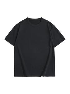 Men's Solid Round Neck Tee, Loose Casual Comfy Breathable Short Sleeve T-shirt for Summer, Men's Top for Daily Wear, Clothing