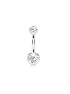 Rhinestone Decorated Stainless Steel Navel Ring, Casual Body Jewelry for Women & Men, Elegant All-match Fashion Accessories for Daily & Party Decoration, Exquisite Jewelry for Birthday Gifts