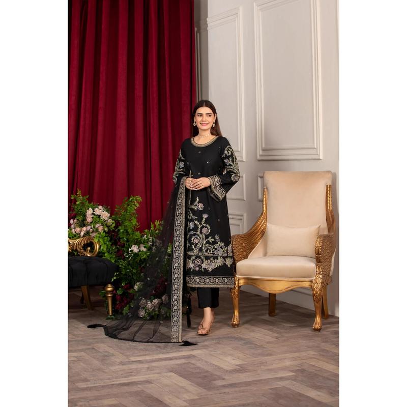 EF-38 HEERA'S 3 PC READY TO WEAR VISCOSE SUIT 0