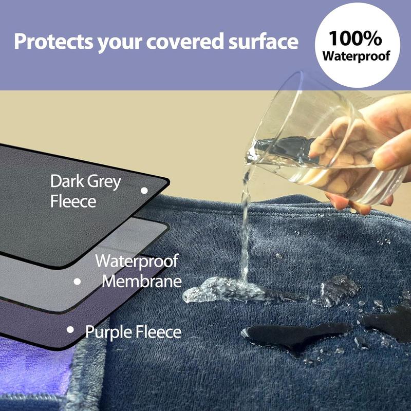 Premium Waterproof Blanket | Ultra-Soft, Leak-Proof & Machine Washable | Ideal for Couples, Pets & Home Protection ( 152 * 203cm) 5