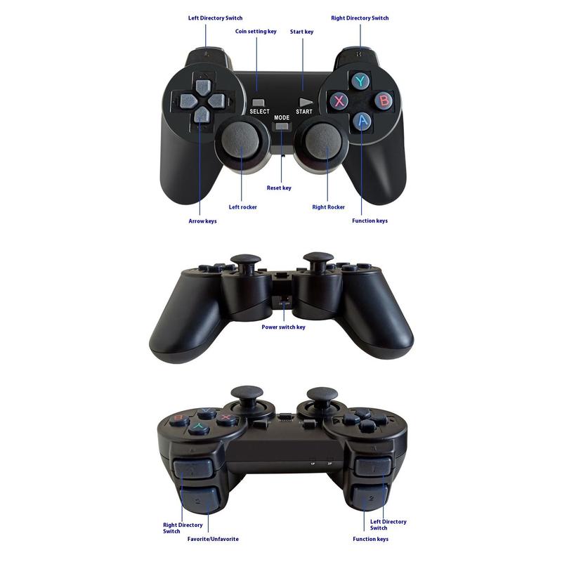 Sleek, ergonomic, and built to last. Whether you’re gaming for hours or exploring new worlds on the go| game console 2.4G high definition wireless handle game console PS1 retro arcade double home game console 8