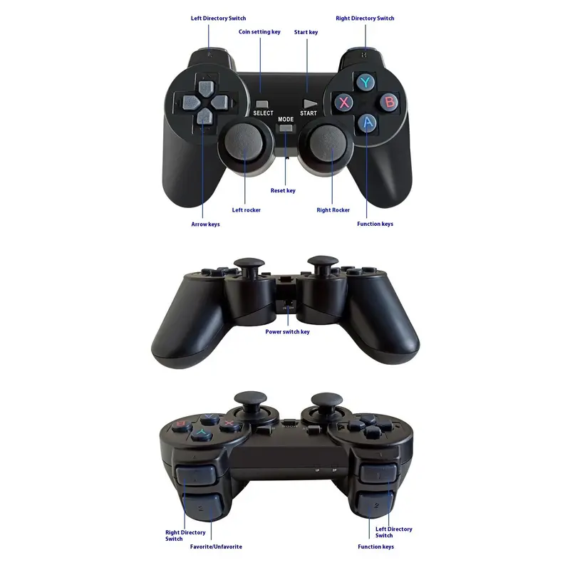 Sleek, ergonomic, and built to last. Whether you’re gaming for hours or exploring new worlds on the go| game console 2.4G high definition wireless handle game console PS1 retro arcade double home game console 8