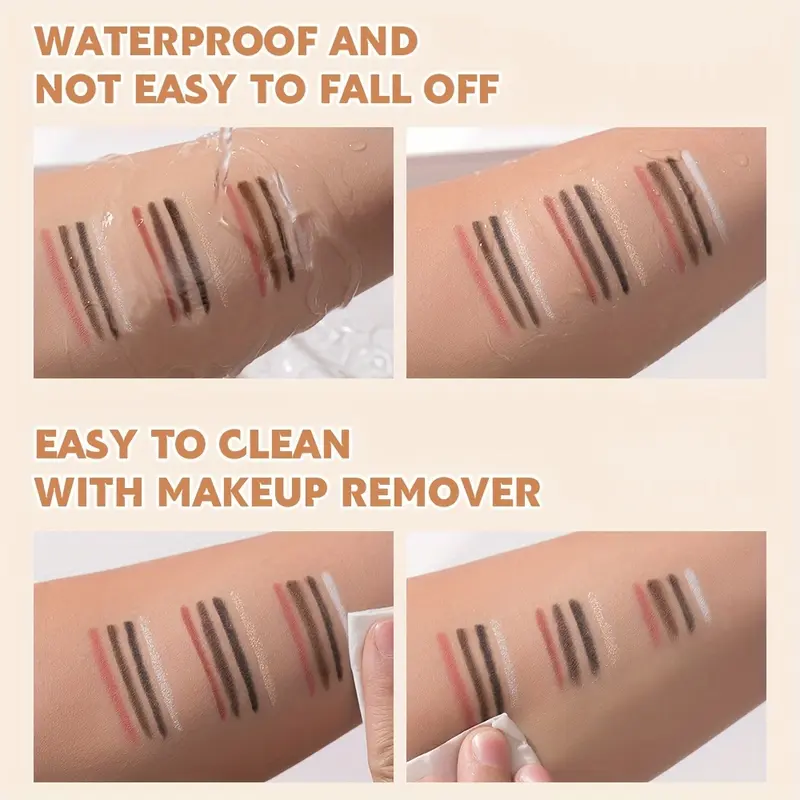 BEAUTY GLAZED 4-in-1 Multi-Function Makeup Pencil - Waterproof, Long-Lasting Highlighter, Eyebrow & Lip Liner in Nude Shades for All Skin Tones, Smooth Application, Natural Finish, Precision Highlighting | Nude Shade Cosmetics | Smooth Application Makeup 7