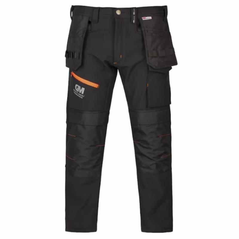 Waterproof softshell trousers menswear pants with 8 pockets & knee pad slots durable windproof breathable workwear for hiking outdoor cargo & construction use tactical adjustable fit lightweight comfortable multi purpose utility pants for men mens 3