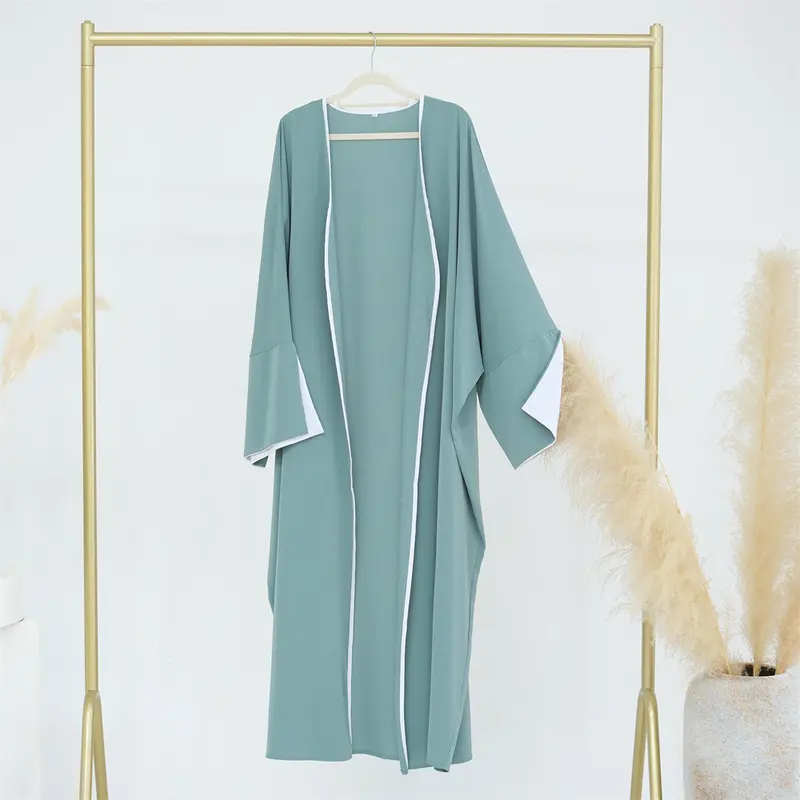 Modest Open Abaya Kimono Kaftan Dubai Islam Muslim Dress Abayas Caftan Marocain Qatar Oman Turkey Clothing For Women Robe Femme 5
