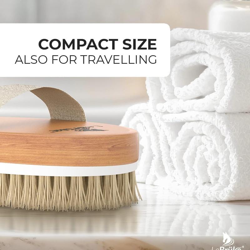 Lebrüke Dry Body Brush - with Practical Storage Bag - Perfect for Removing Dead Skin - Exfoliating Bath Brush 1
