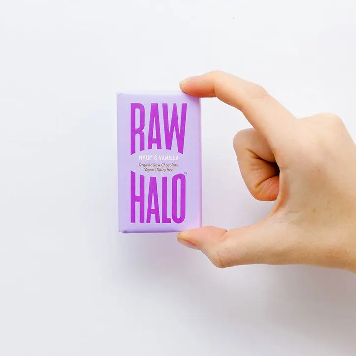 Raw Halo Vegan Mylk & Vanilla Raw Chocolate 22g 1