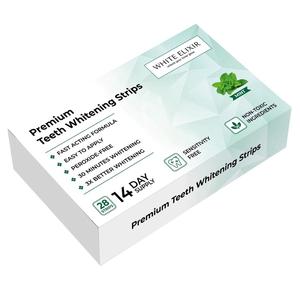 White Elixir Premium Teeth Whitening Strips - 28 Strips 14 Day Supply Peroxide Free Enamel Free Oral Cosmetic