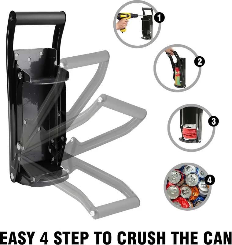 16OZ 500ML LARGE BEER TIN CAN CRUSHER WALL MOUNTED RECYCLING TOOL BOTTLE OPENER 3