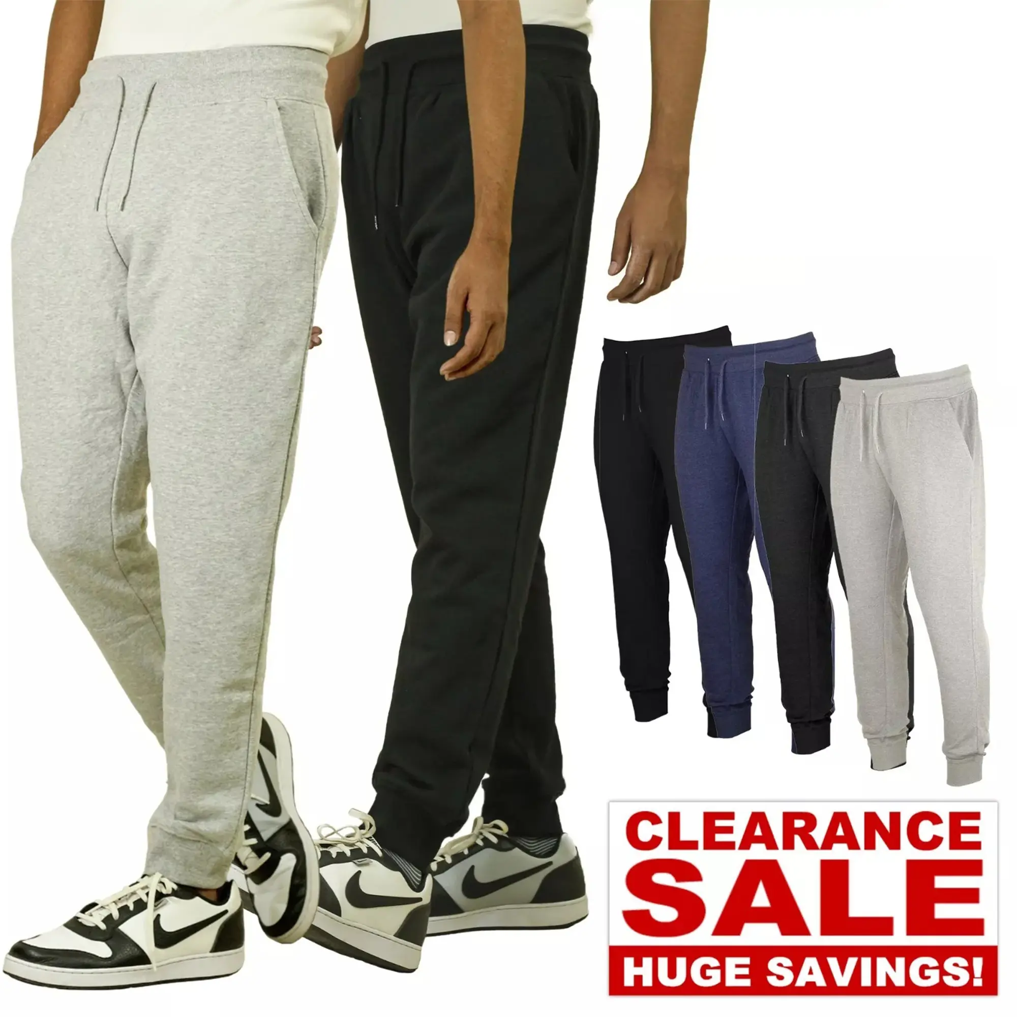 Mens Joggers Fleece Jogging Bottoms Gym Sweatpants Casual Trouser Tracksuit Pant, S-2XL