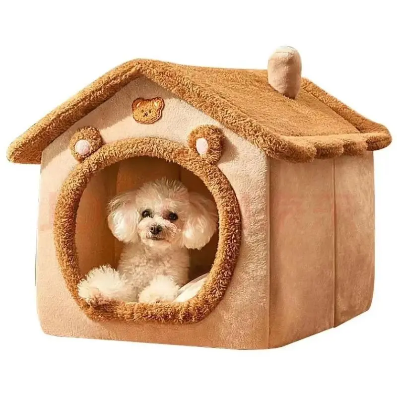 All Seasons Warm Washable Cat Dog House Indoor Soft Removable Cushion Pet Bed Kennel for Small Medium Pets Durable Pet Supplies 7