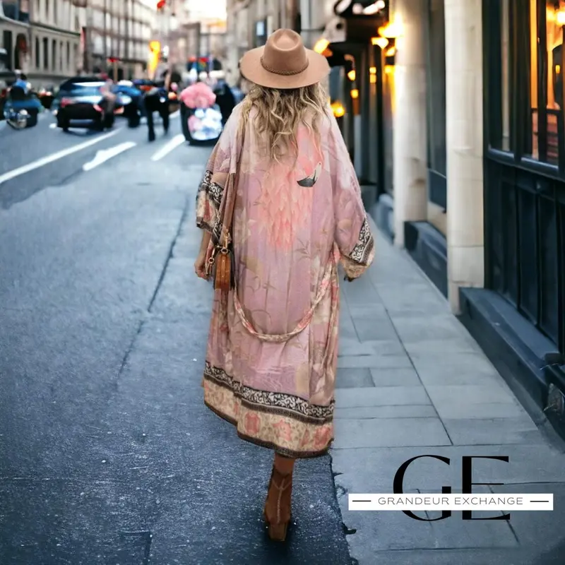 Long Kimono Robe For Women With Bohemian Style | Unique Boho Cotton Kimono Robe Cardigan For Women | Gift For Mom 5