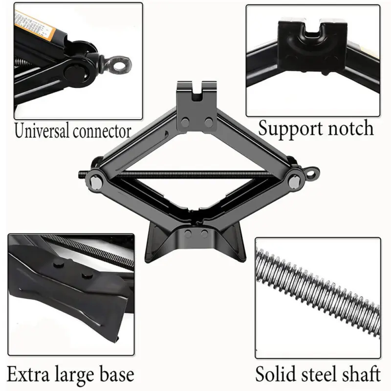 2.5T Scissor Jack + Extendable Wheel Wrench Brace Socket Car Van Tire Hand Tool 4