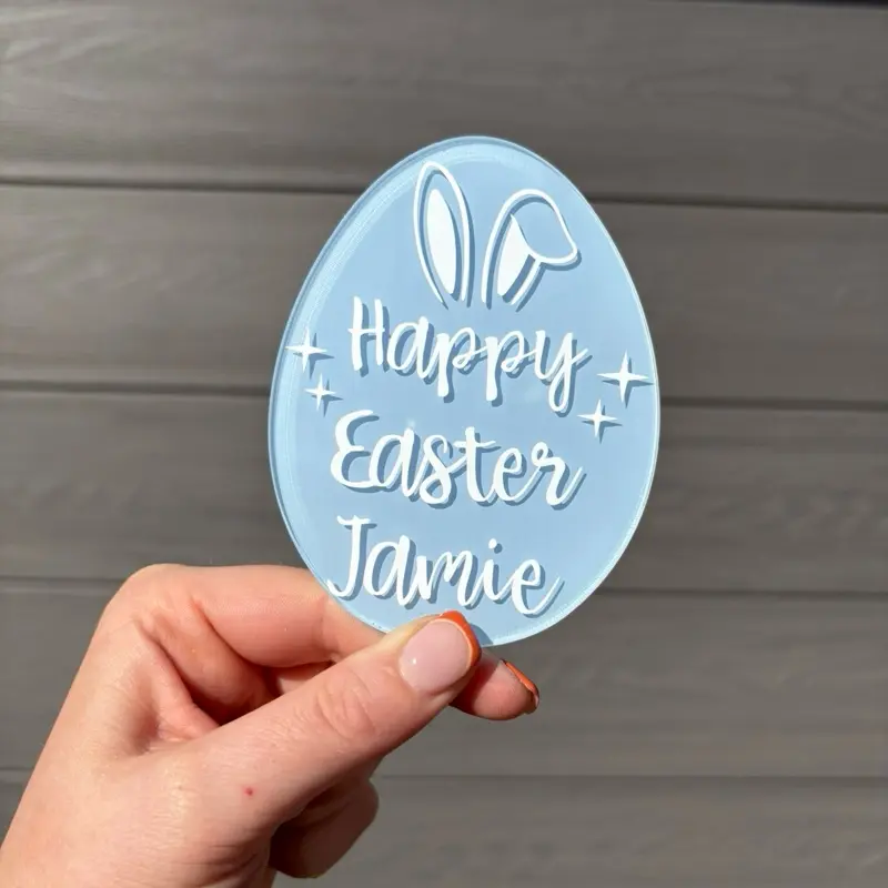 Personalised Acrylic Easter egg plaque 4