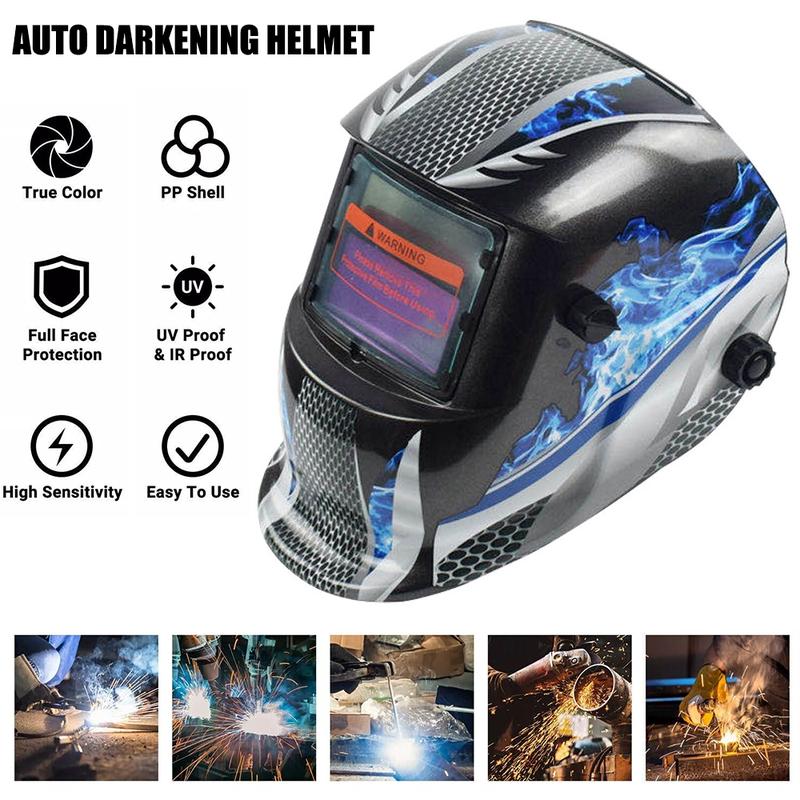 Auto Darkening Welding Mask Helmet Solar Powered Welders ARC TIG MIG Grinding UK 4