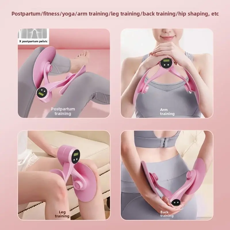 Leg Training Clip, 1 Count Adjustable Pelvic Floor Muscle Trainer, Thigh Exercise Equipment, Body Muscle Stretching Tool for Home Gym, Mother's Day Gift pink  gym  equipment tonal  gym  machine kickbacks  glute  machine   gym equipments 3