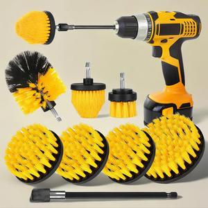 Drill Brush Attachment Tools Set without Power Drill, Power Scrubber Cleaning Brush Kit, Cleaning Drill Brush for Kitchen Automotive, Scrubbing Spin Brush Tools, Power Scrubber Brushes, Home Cleaning Tool, Cleaning Gadgets