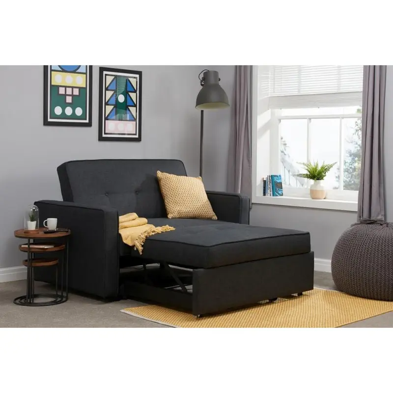 Otto Grey Fabric Sofabed | Small Pull-Out Design | 2 Seater Comfort 8